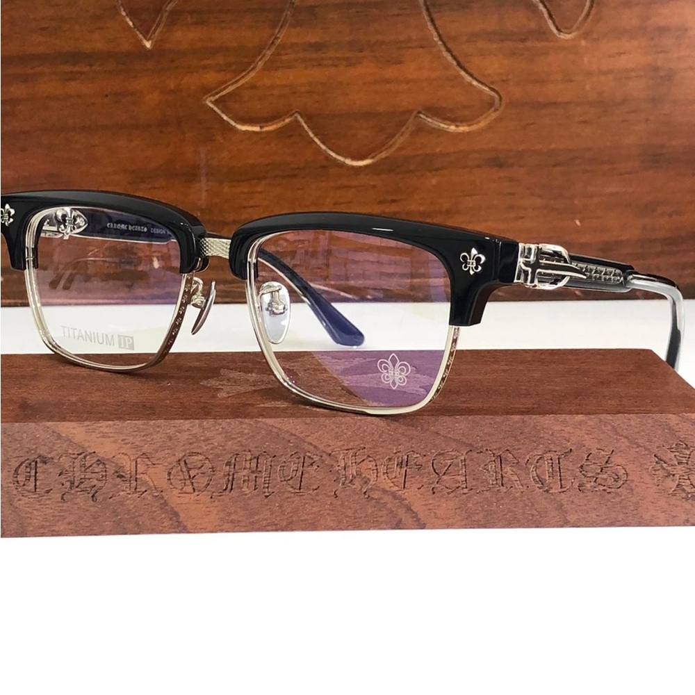 Chrome Hearts Black and Silver Glasses